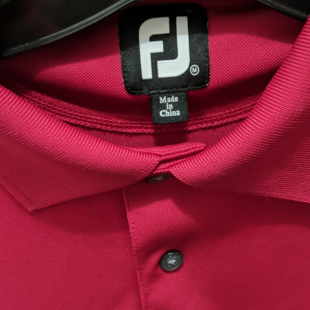 Footjoy red golf polo Sz medium #1